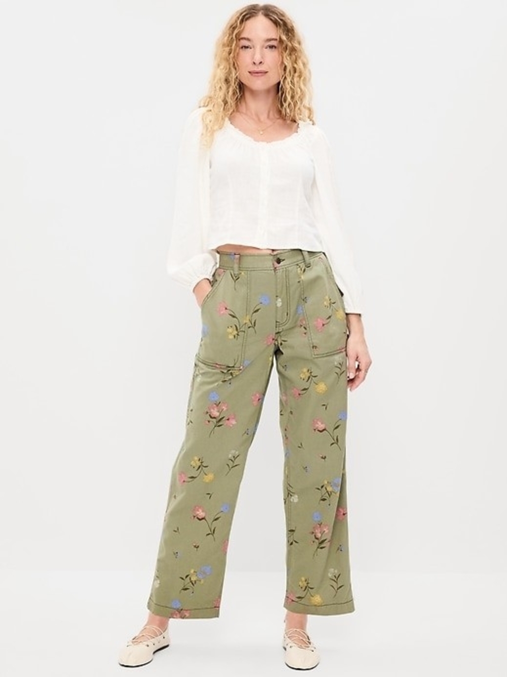 Old Navy Floral Utility Pants